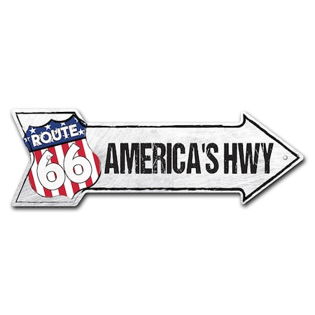 Signmission Mother Road 66 Arrow Sign Funny Home Decor 24in Wide P-ARROW8-999729